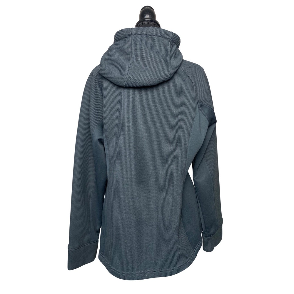 Swiss Tech Mens XL Gray Full Zip Ribbed Fleece Lined Hooded Jacket Greystone - Picture 2 of 5